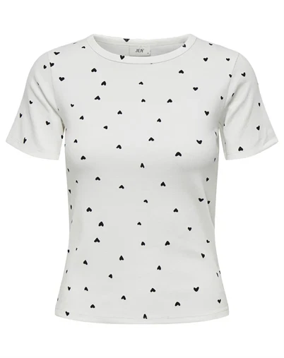 JDY - JDYSofia Print T-shirt - Cloud Dancer
